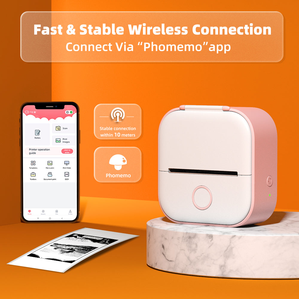 Thermal Pocket Printer - Bluetooth Compatible (NO INK)
