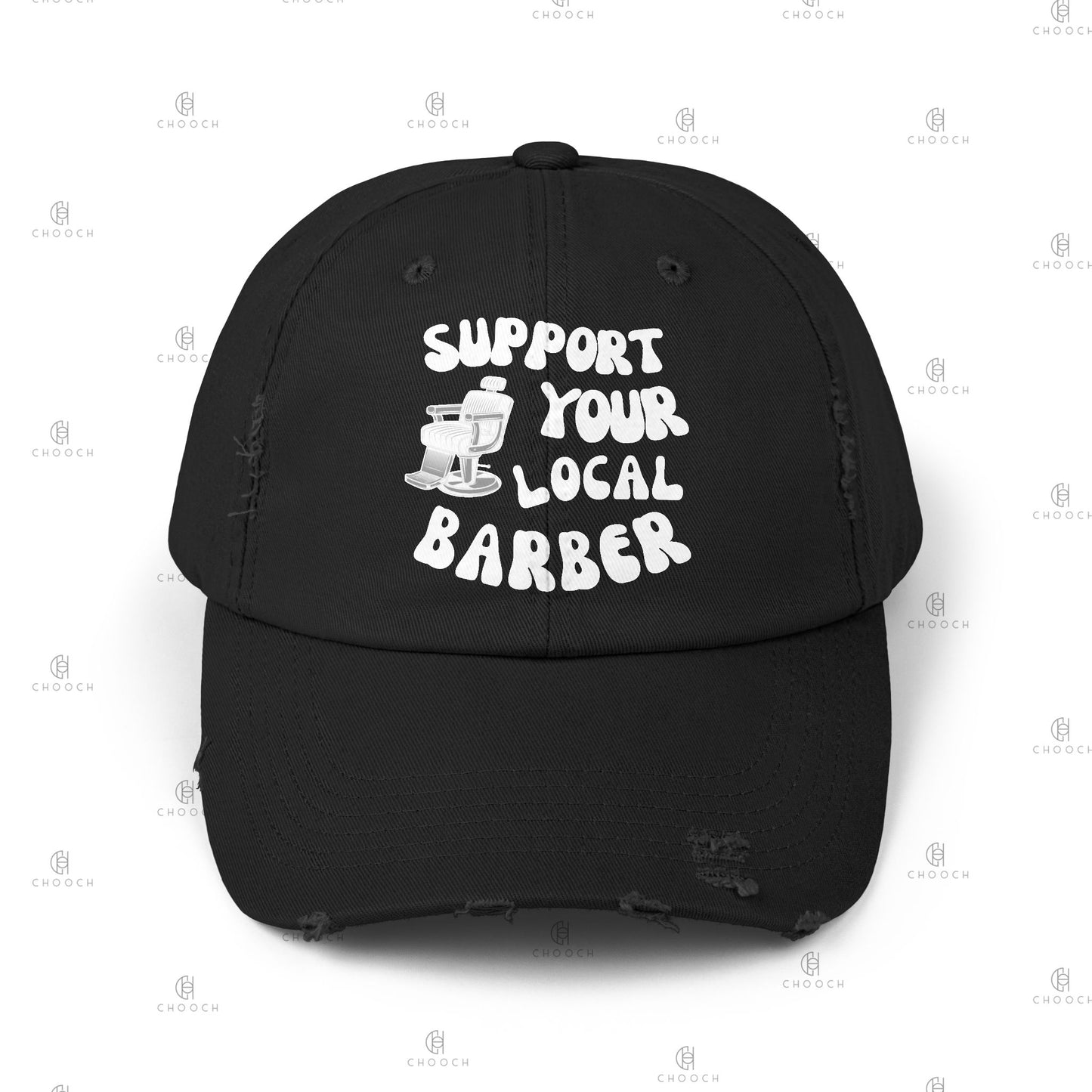 Support Your Local Barber - Distressed Dad Hat