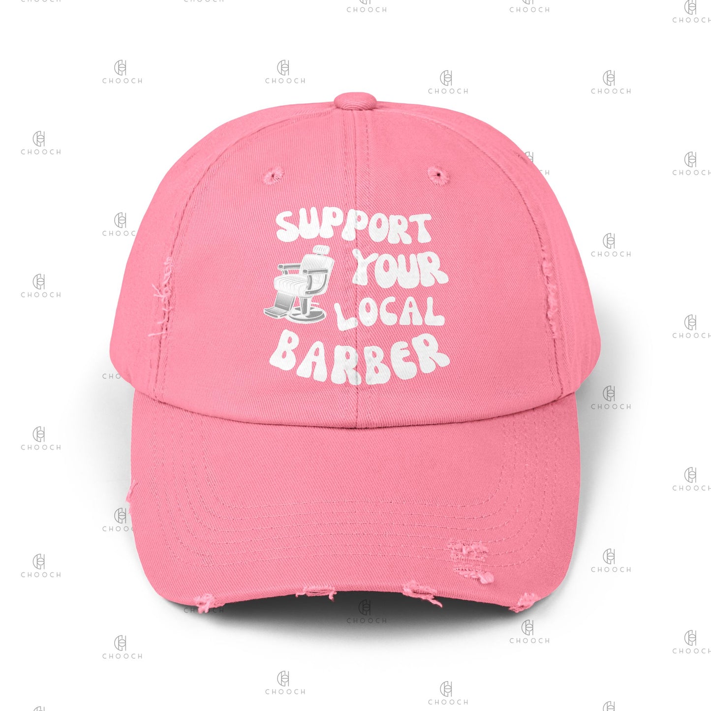 Support Your Local Barber - Distressed Dad Hat