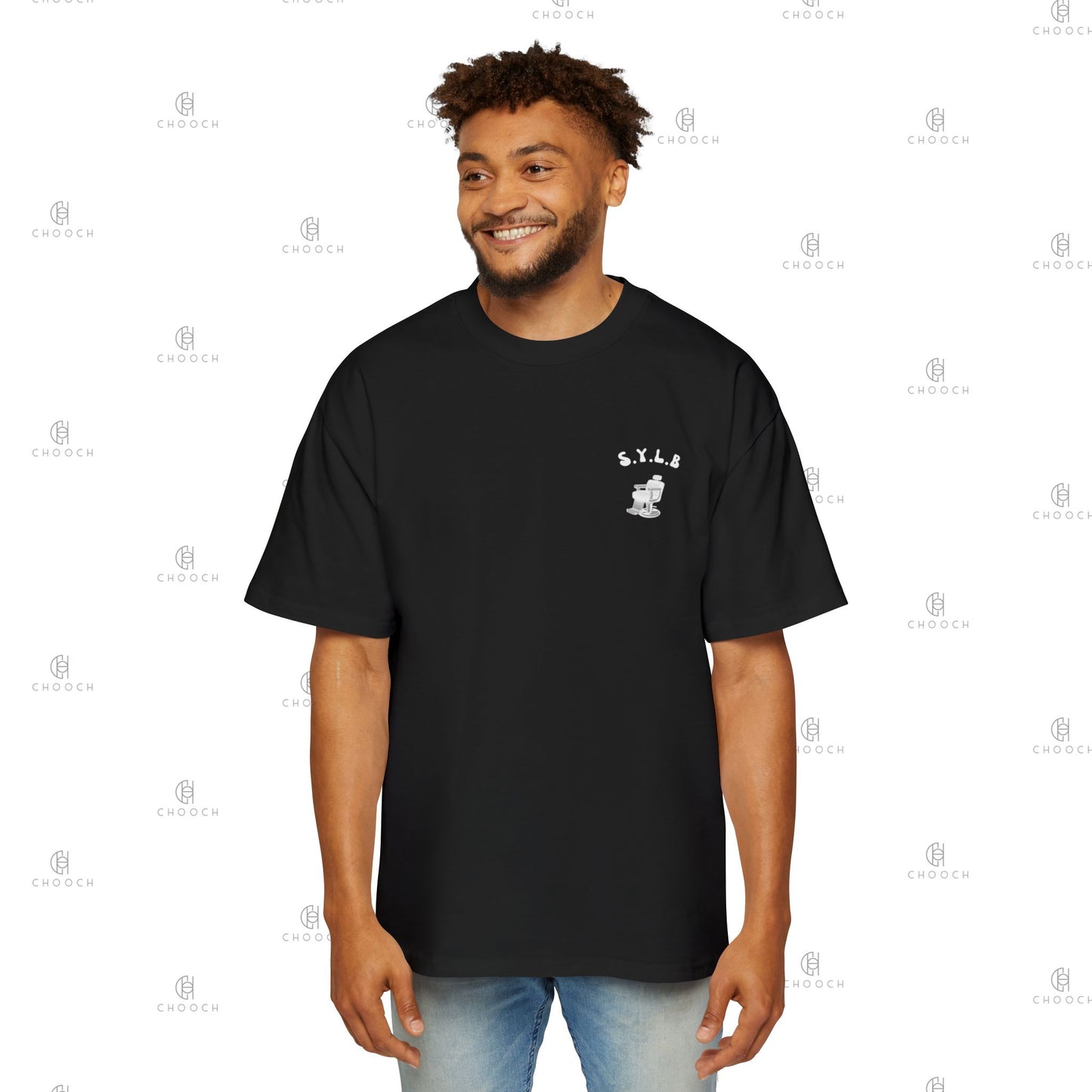 Support Your Local Barber - Oversized Fit T-Shirt - Heavy Cotton