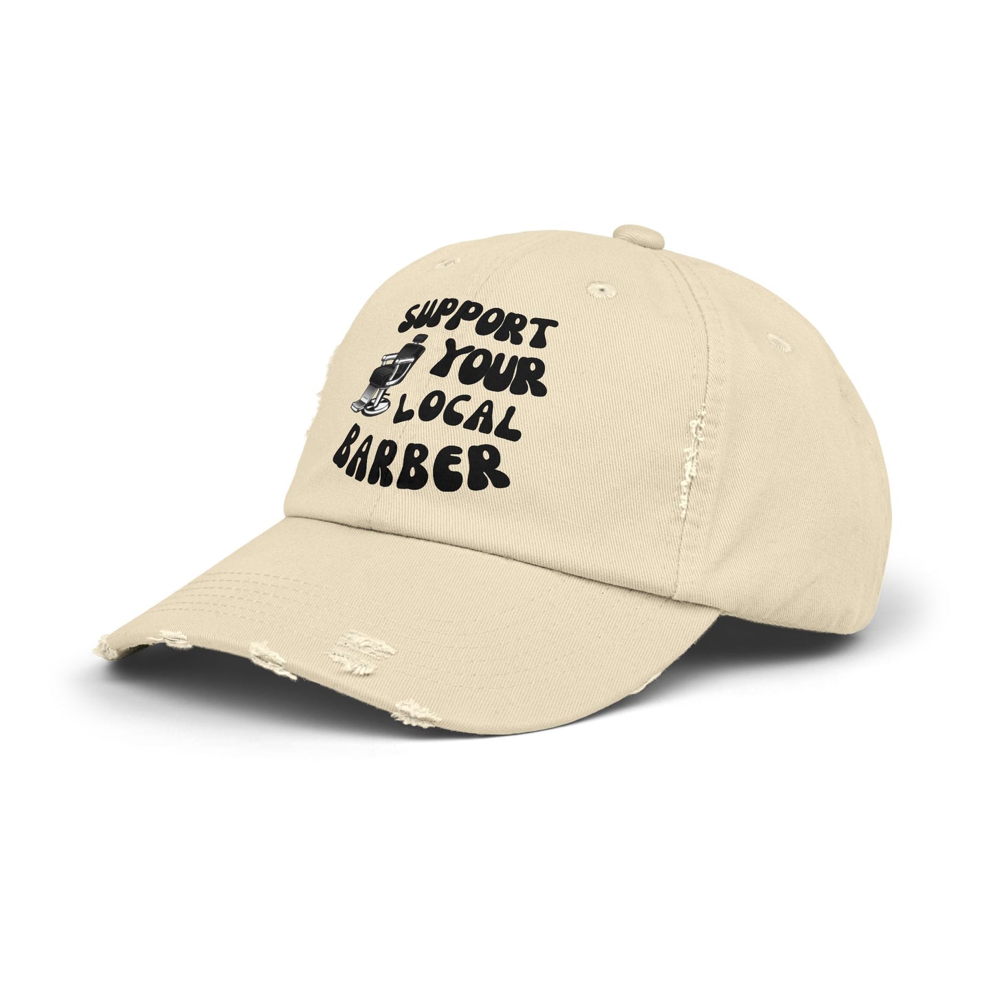 Support Your Local Barber - Distressed Dad Hat