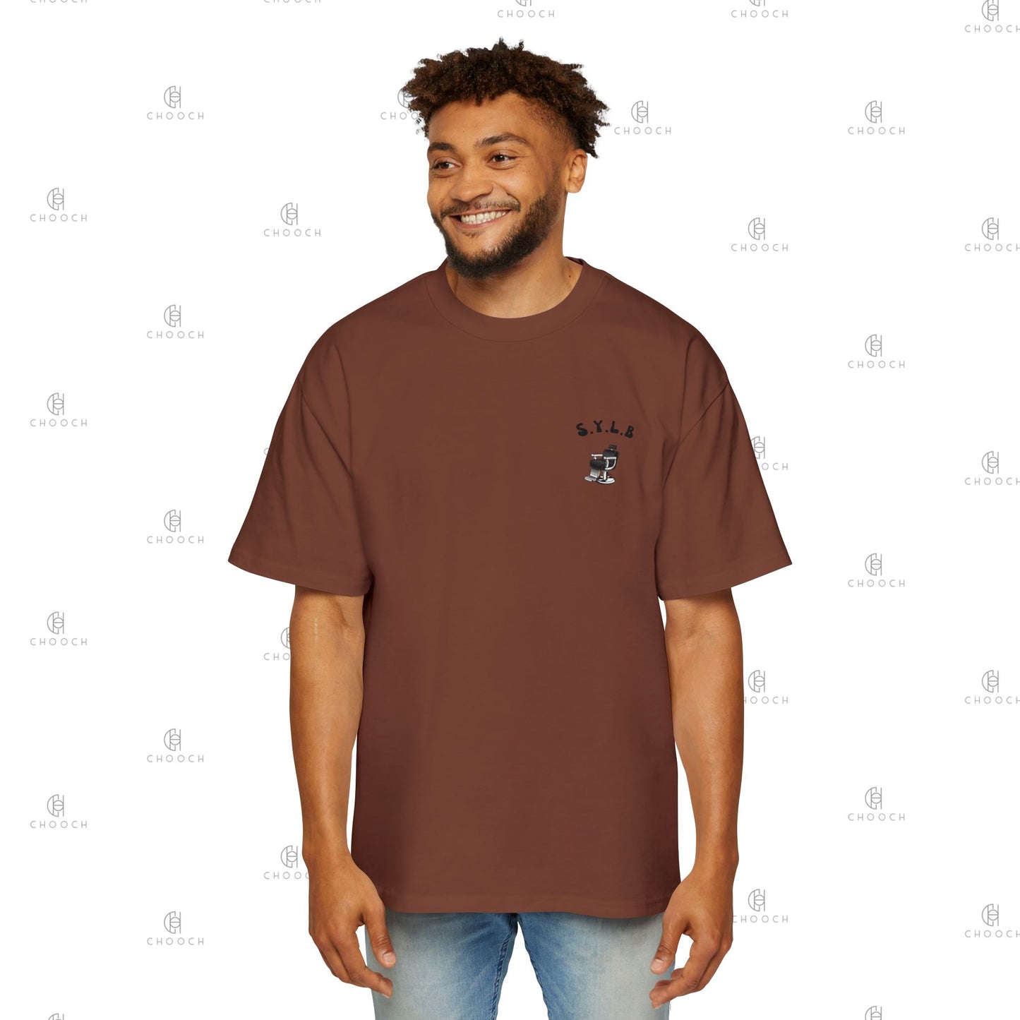 Support Your Local Barber - Oversized Fit T-Shirt - Heavy Cotton