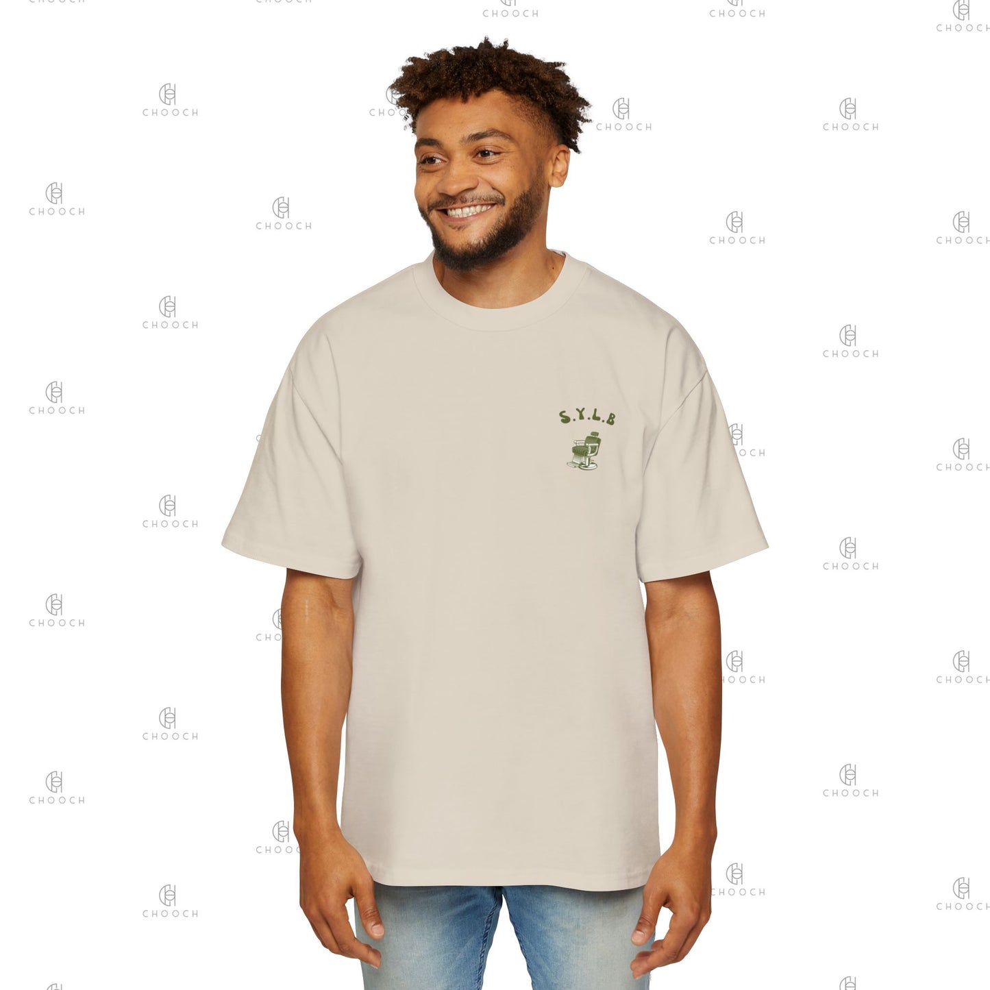 Support Your Local Barber - Oversized Fit T-Shirt - Heavy Cotton