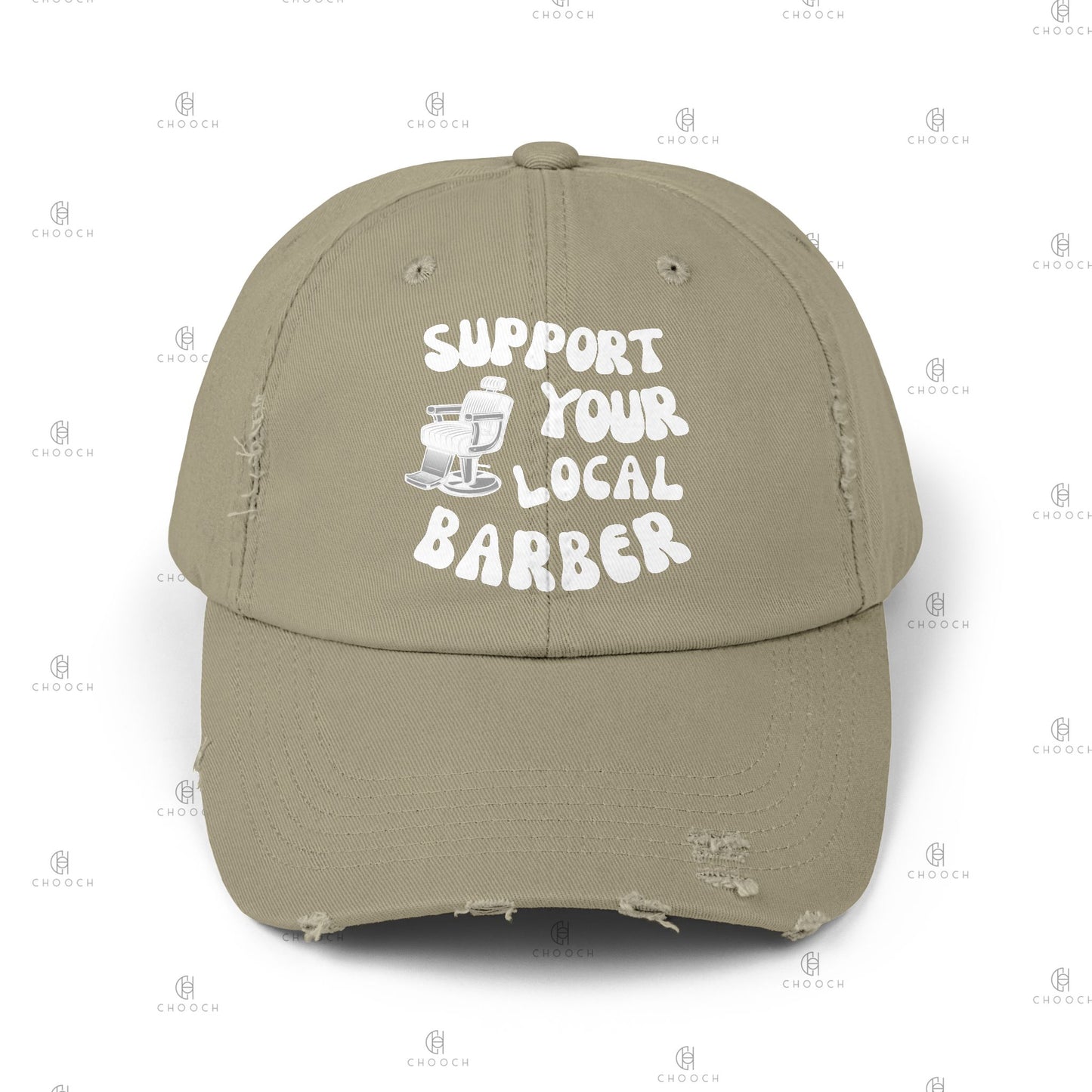 Support Your Local Barber - Distressed Dad Hat