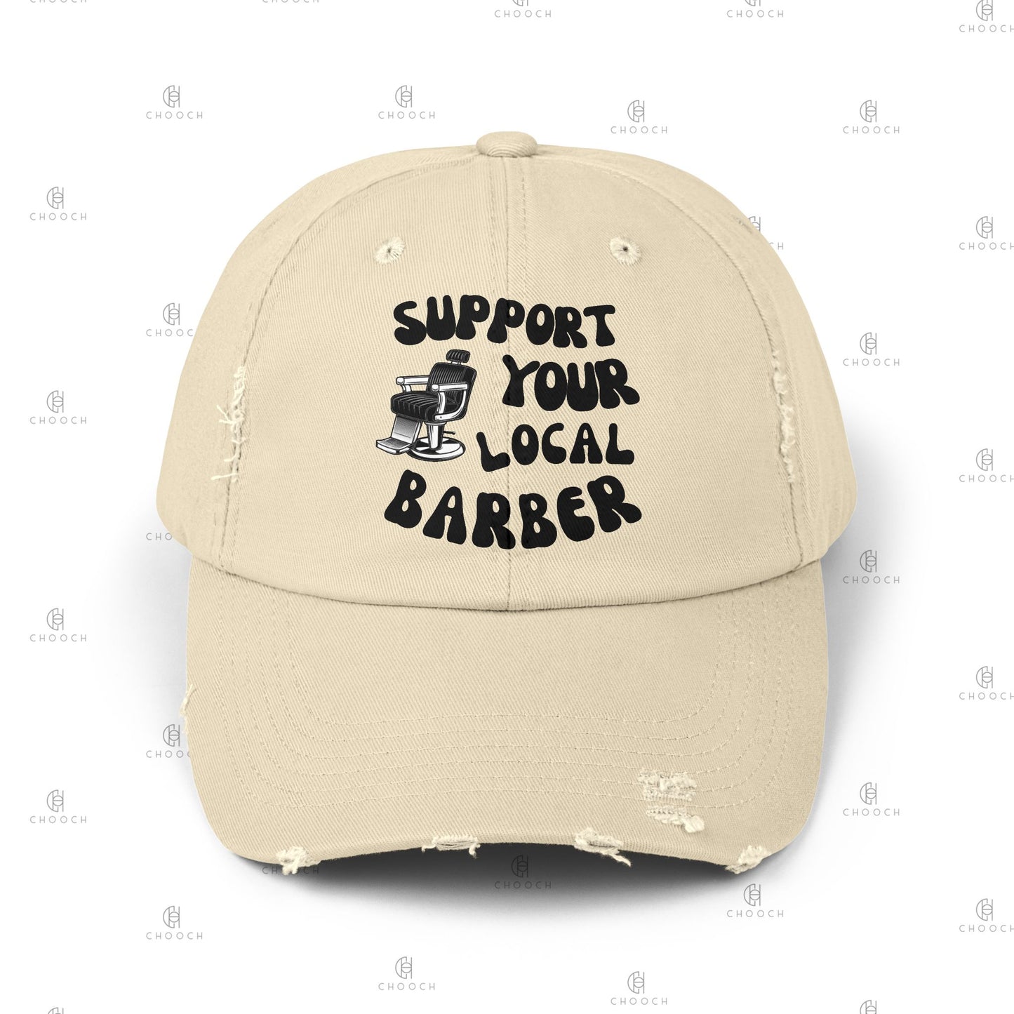 Support Your Local Barber - Distressed Dad Hat