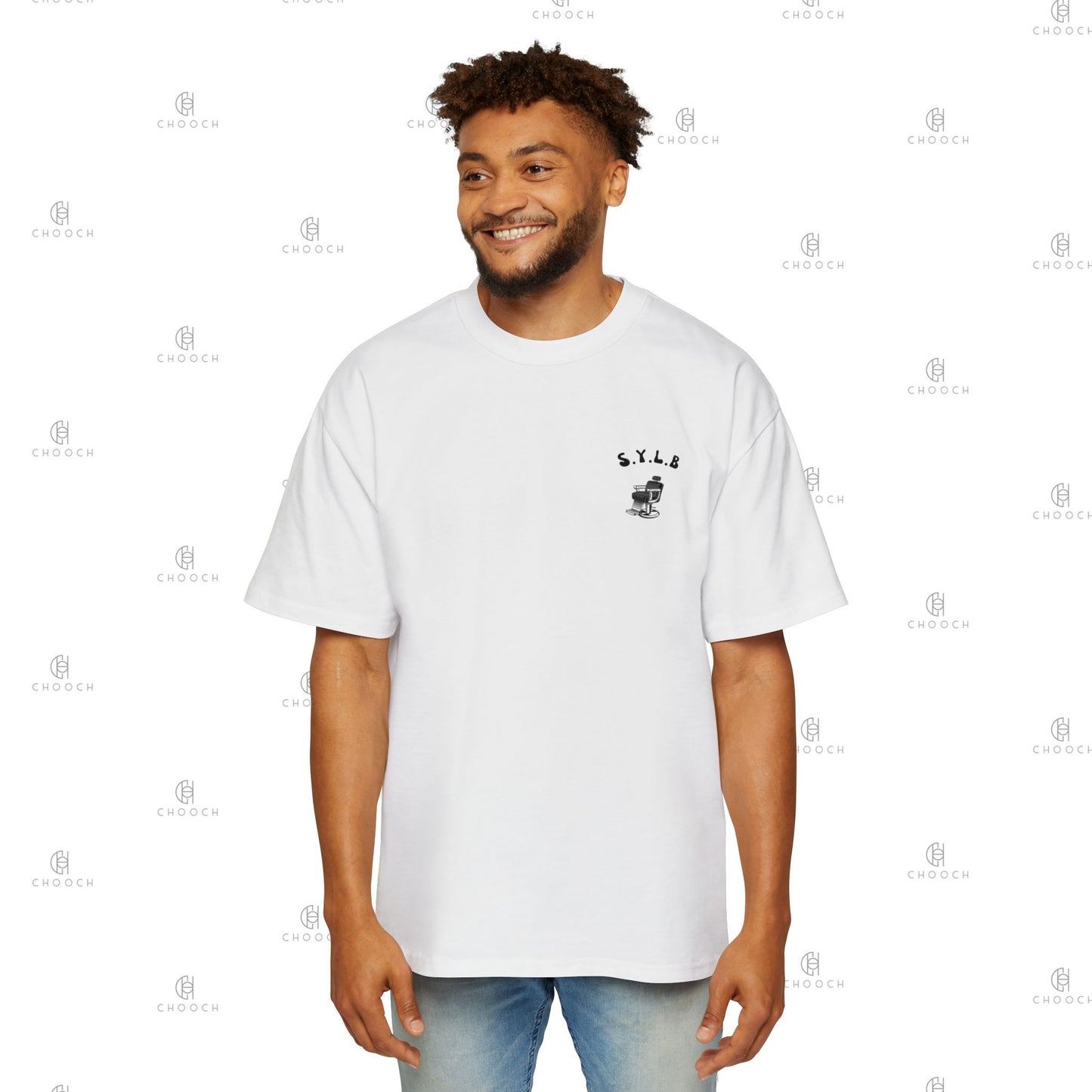 Support Your Local Barber - Oversized Fit T-Shirt - Heavy Cotton